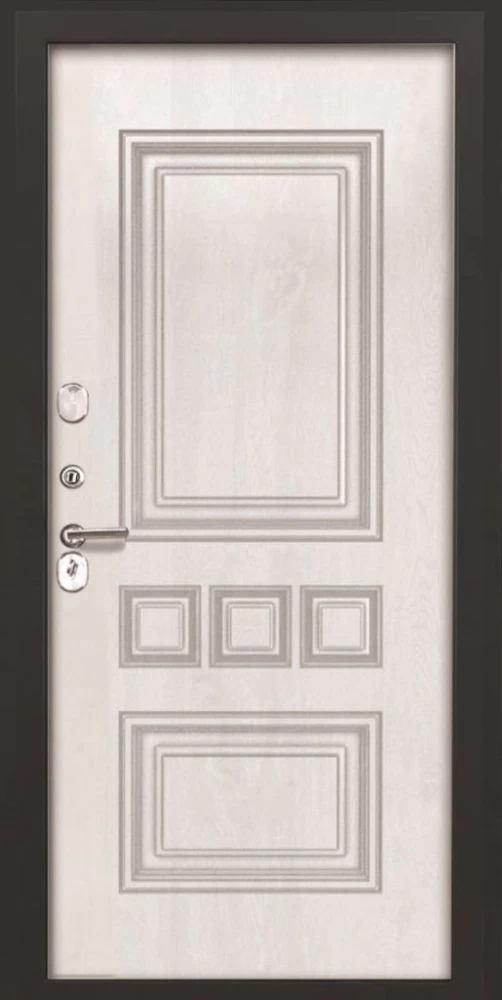 Входная дверь ДвериПРО L-Термо серебро фл-608 винорит white DPRO193113 внутренняя сторона