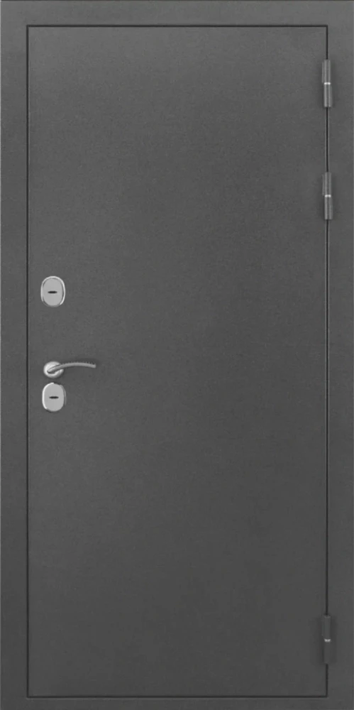 Входная дверь ДвериПРО L-Термо серебро ПВХ 10мм Астрод Velutto Grigio DPRO221180 внешняя сторона