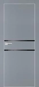 Межкомнатная дверь PX-18 AL кромка с 4-х ст. Серый матовый
