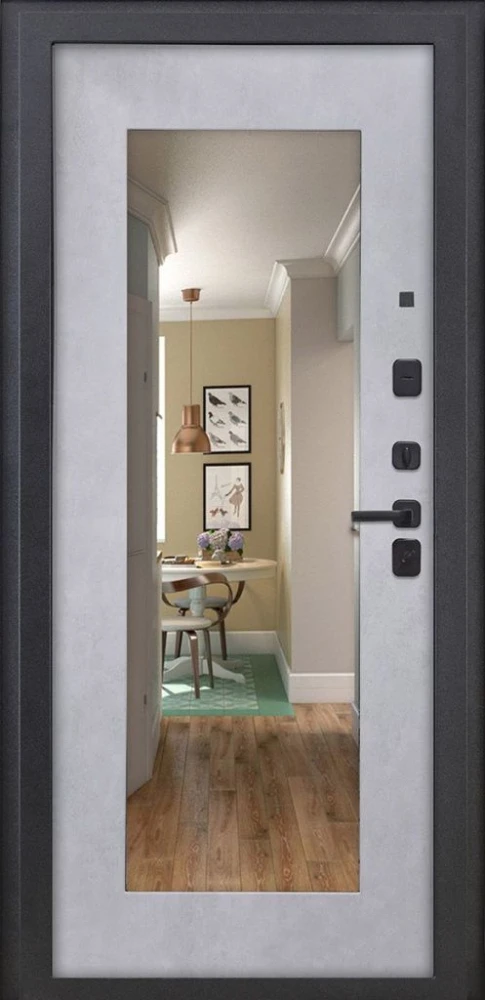 Входная дверь ДвериПРО L-Термо серебро ФЛЗ-603 Бетон снежный DPRO198280 внутренняя сторона